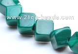 CMN11 A grade 4*4mm cubic natural malachite beads wholesale