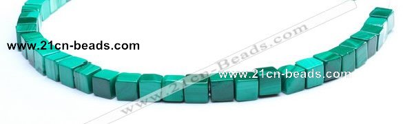 CMN15 A grade 8*8*8mm cube natural malachite beads Wholesale