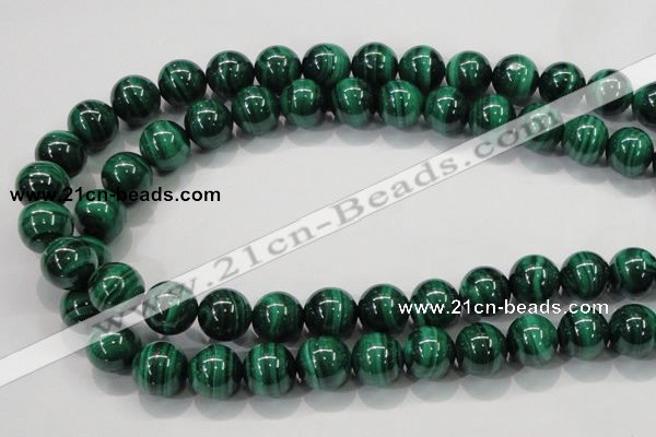 CMN154 AA grade 14mm round natural malachite beads Wholesale