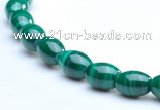 CMN21 4*6mm rice A grade natural malachite beads wholesale