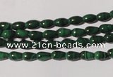 CMN215 15.5 inches 4*6mm teardrop natural malachite beads wholesale