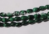 CMN216 15.5 inches 5*7mm teardrop natural malachite beads wholesale