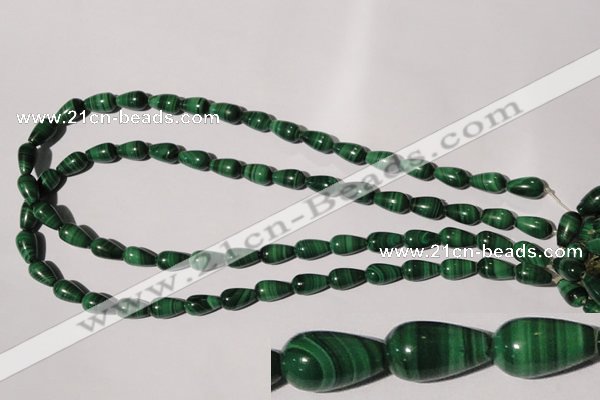 CMN219 15.5 inches 7*12mm teardrop natural malachite beads wholesale