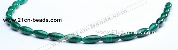 CMN22 6*14mm rice A grade natural malachite beads wholesale