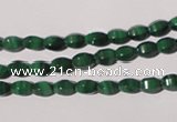 CMN222 15.5 inches 4*6mm faceted rice natural malachite beads