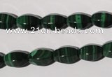 CMN225 15.5 inches 8*12mm faceted rice natural malachite beads