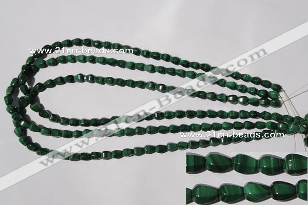 CMN229 15.5 inches 5*7mm faceted teardrop natural malachite beads