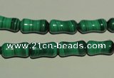 CMN233 15.5 inches 6*12mm bone natural malachite beads wholesale