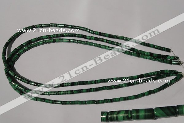 CMN237 15.5 inches 4*8mm tube natural malachite beads wholesale