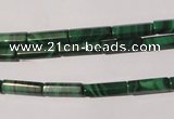 CMN241 15.5 inches 4*13mm faceted tube natural malachite beads