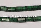 CMN242 15.5 inches 6*10mm faceted tube natural malachite beads