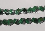 CMN245 15.5 inches 4*4mm cube natural malachite beads wholesale