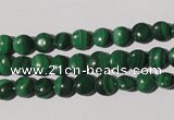 CMN250 15.5 inches 6mm flat round natural malachite beads wholesale