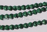 CMN255 15.5 inches 6*6mm heart natural malachite beads wholesale