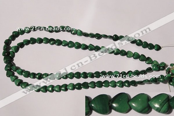 CMN256 15.5 inches 8*8mm heart natural malachite beads wholesale