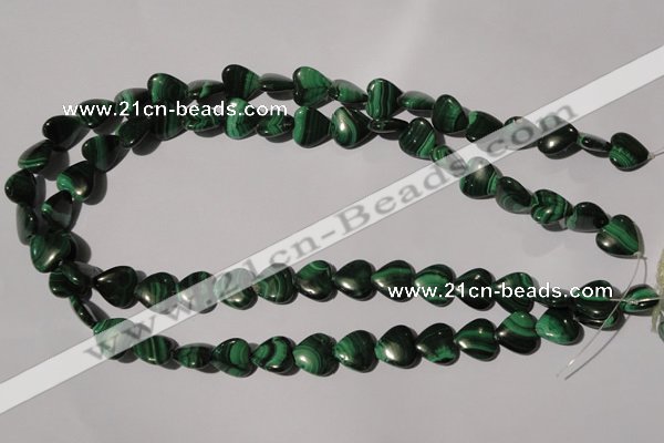 CMN258 15.5 inches 12*12mm heart natural malachite beads wholesale