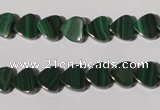 CMN261 15.5 inches 8*8mm heart natural malachite beads wholesale