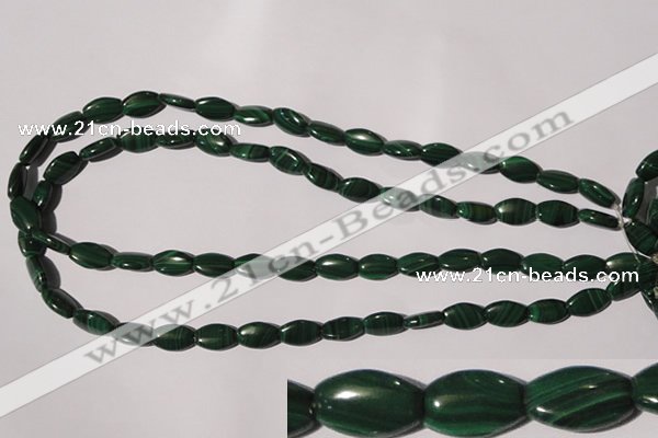 CMN265 15.5 inches 8*12mm flat drum natural malachite beads wholesale