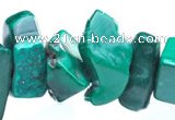 CMN27 34 inches freeform shape natural malachite chips beads