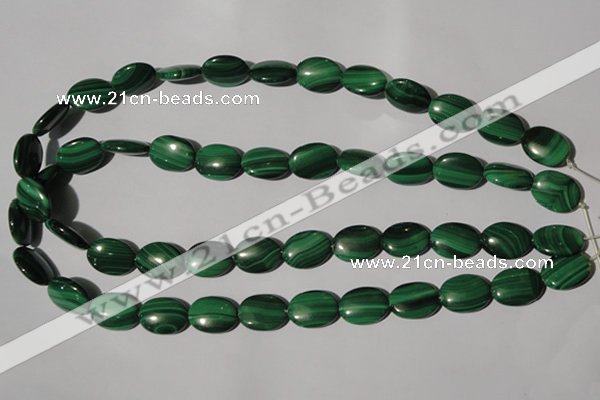 CMN273 15.5 inches 12*16mm oval natural malachite beads wholesale