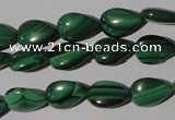 CMN281 15.5 inches 8*12mm flat teardrop natural malachite beads