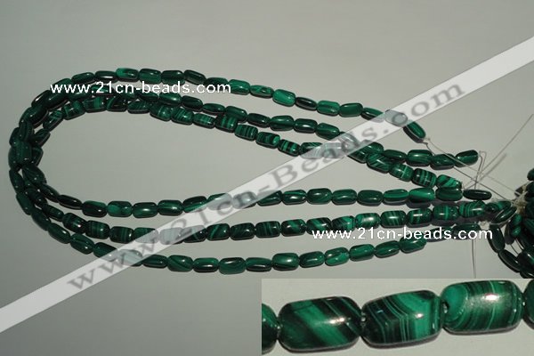 CMN301 15.5 inches 6*10mm rectangle natural malachite beads wholesale