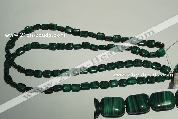 CMN302 15.5 inches 8*10mm rectangle natural malachite beads wholesale