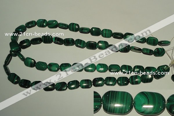 CMN304 15.5 inches 10*14mm rectangle natural malachite beads wholesale