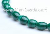 CMN31 6*9mm rice A grade natural malachite beads wholesale