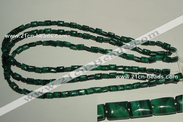 CMN310 15.5 inches 6*8mm rectangle natural malachite beads wholesale