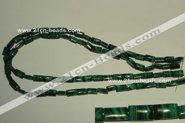 CMN311 15.5 inches 6*10mm rectangle natural malachite beads wholesale