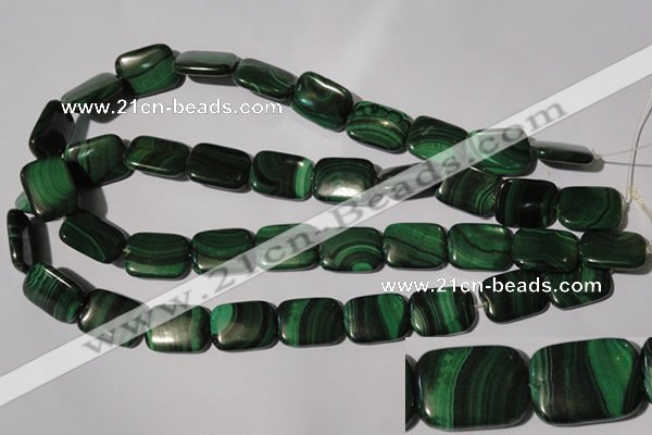 CMN317 15.5 inches 15*20mm rectangle natural malachite beads wholesale