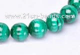 CMN37 AB grade 4mm round natural malachite beads Wholesale