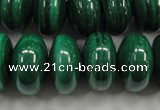 CMN402 15.5 inches 6*10mm rondelle natural malachite beads wholesale