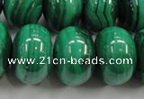 CMN403 15.5 inches 8*12mm rondelle natural malachite beads wholesale