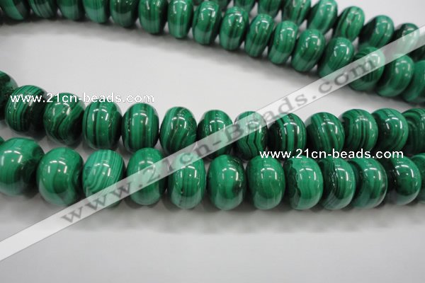 CMN403 15.5 inches 8*12mm rondelle natural malachite beads wholesale