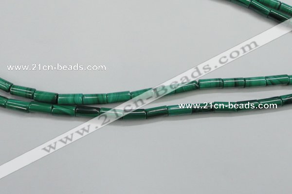 CMN410 15.5 inches 4*9mm tube natural malachite beads wholesale