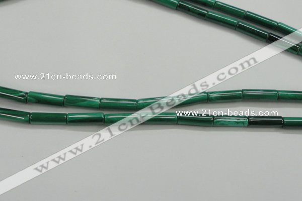 CMN411 15.5 inches 4*13mm tube natural malachite beads wholesale