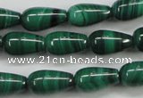 CMN415 15.5 inches 5*9mm teardrop natural malachite beads wholesale