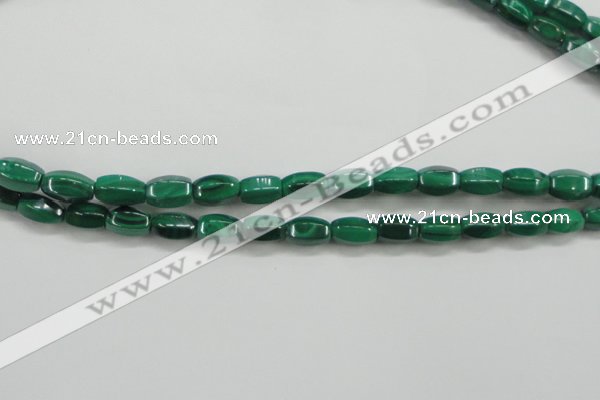 CMN422 15.5 inches 5*8mm faceted rice natural malachite beads