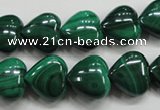 CMN425 15.5 inches 8*8mm heart natural malachite beads wholesale