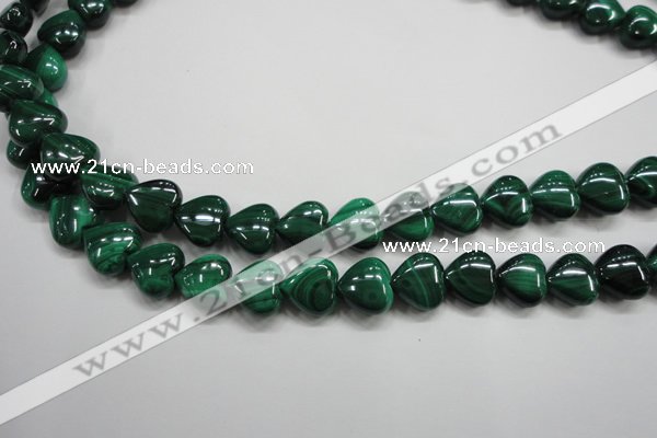 CMN425 15.5 inches 8*8mm heart natural malachite beads wholesale