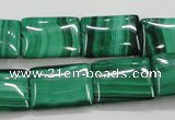 CMN444 15.5 inches 13*18mm rectangle natural malachite beads