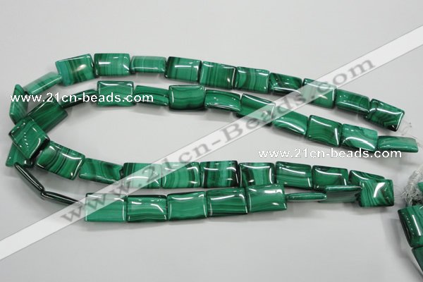 CMN444 15.5 inches 13*18mm rectangle natural malachite beads