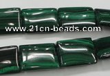 CMN445 15.5 inches 13*18mm rectangle natural malachite beads