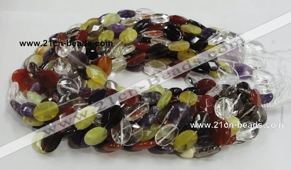 CMQ04 15.5 inches 14*18mm faceted oval multicolor quartz beads