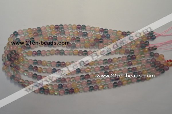 CMQ211 15.5 inches 6mm round multicolor quartz gemstone beads