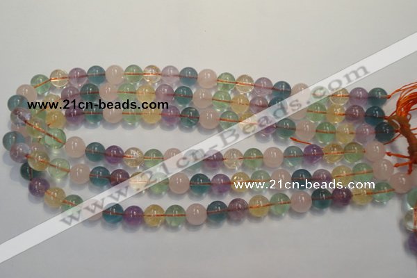 CMQ213 15.5 inches 10mm round multicolor quartz gemstone beads