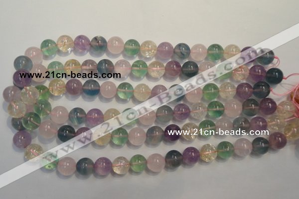 CMQ214 15.5 inches 12mm round multicolor quartz gemstone beads