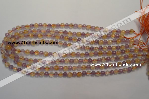 CMQ215 15.5 inches 6mm round multicolor quartz gemstone beads